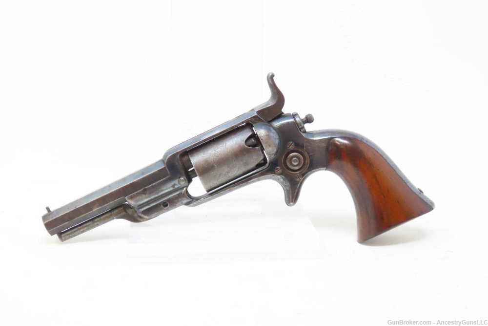 CASED Antique CIVIL WAR COLT Model 1855 “ROOT” Side-Hammer POCKET Revolver -img-4