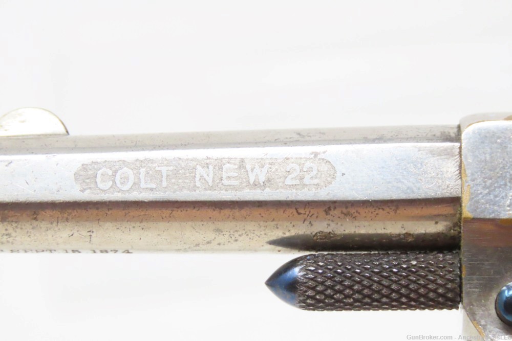 PIPE CASE COLT “New Line” .22 Revolver LONDON 7-Shot Hideout Nickel Antique-img-7