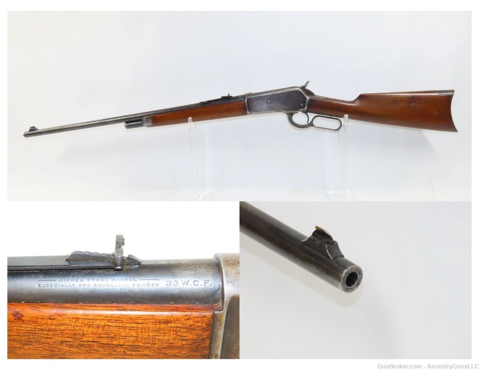 1910 WINCHESTER Model 1886 LIGHTWEIGHT Lever Action .33 WCF REPEATING Rifle-img-0