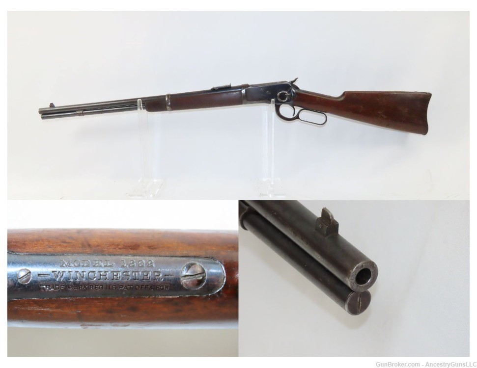 1919 WINCHESTER Model 1892 Lever Action .32-20 WCF SADDLE RING CARBINE C&R -img-0