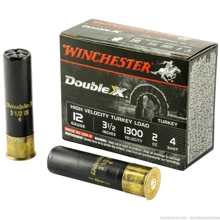 Winchester Double X High Velocity Turkey Load 12ga #4 Copper Plated Lead-img-0