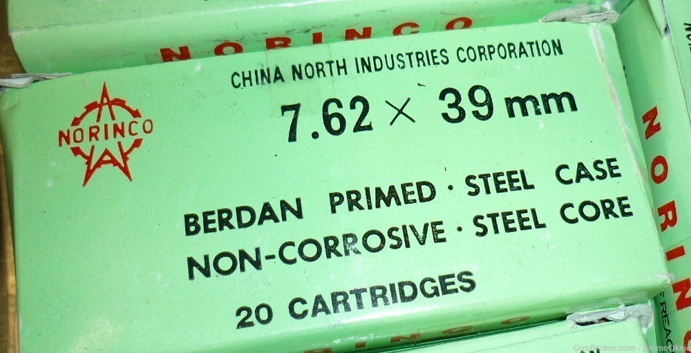 20rd - STEEL CORE CALLOUT - Norinco 7.62x39 AP Chinese 1992 ak47 Mak-90 AK -img-3