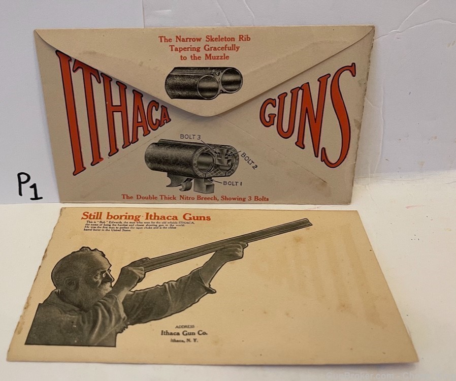Rare Original Ithaca Gun Company Full Color Envelope!-img-0