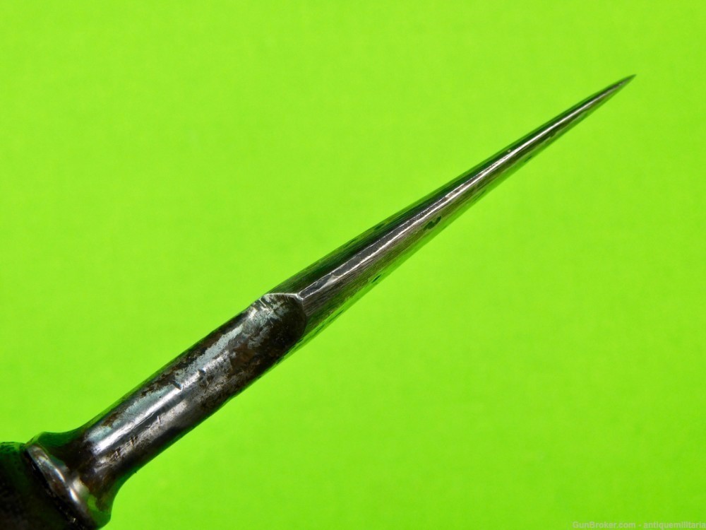 Antique US Civil War Small Push Dagger Fighting Knife w/ Sheath-img-1