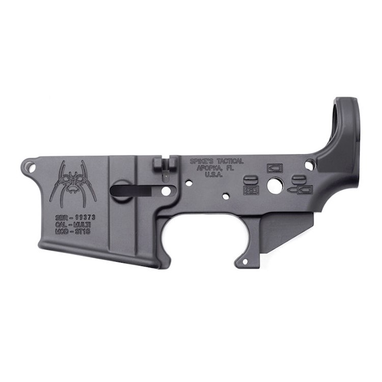 Spikes Tactical Spider Lower with Bullet Markings Black Matte-img-0