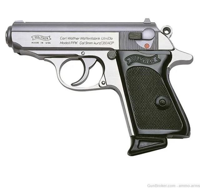 Walther PPK .380 ACP 3.3" Stainless 6 Rds 4796001-img-1