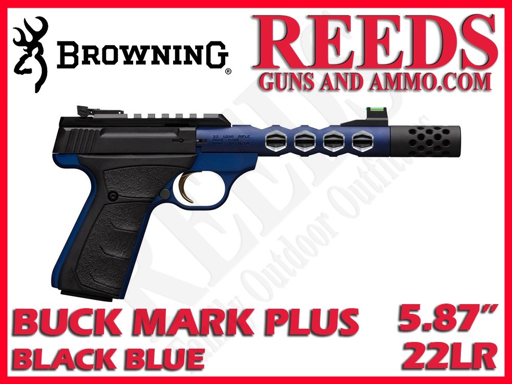 Browning Buck Mark Plus Vision UFX Blue 22 LR 5.87in 1-10Rd Mag 051562490-img-0