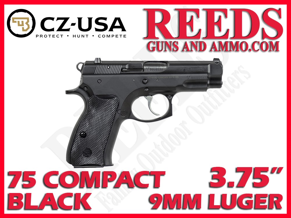 CZ 75 Compact Black 9mm 3.75in 2-14Rd Mags 91190-img-0