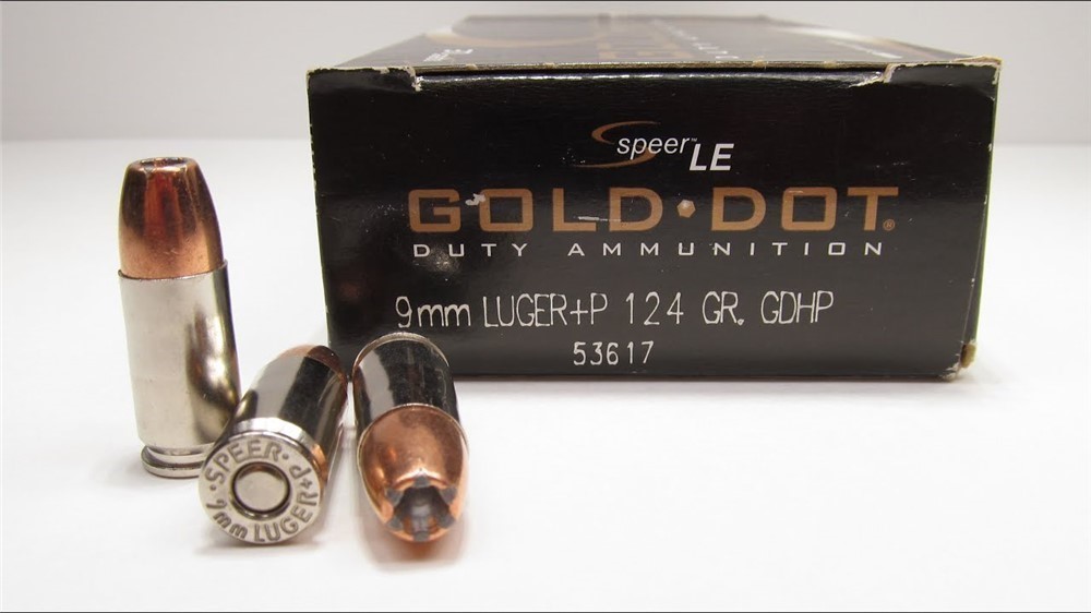 50rd Speer LE Gold Dot™ 9mm 124gr +P GDHP 53617 self defense + FAST SHIP-img-2