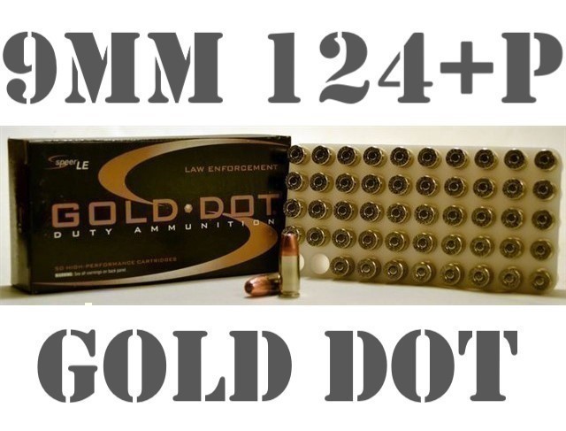 50rd Speer LE Gold Dot™ 9mm 124gr +P GDHP 53617 self defense + FAST SHIP-img-3
