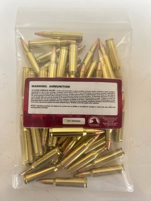 50 Rds Sentinel Precision 222 Rem. 55gr Soft Point Factory New Condition!-img-1