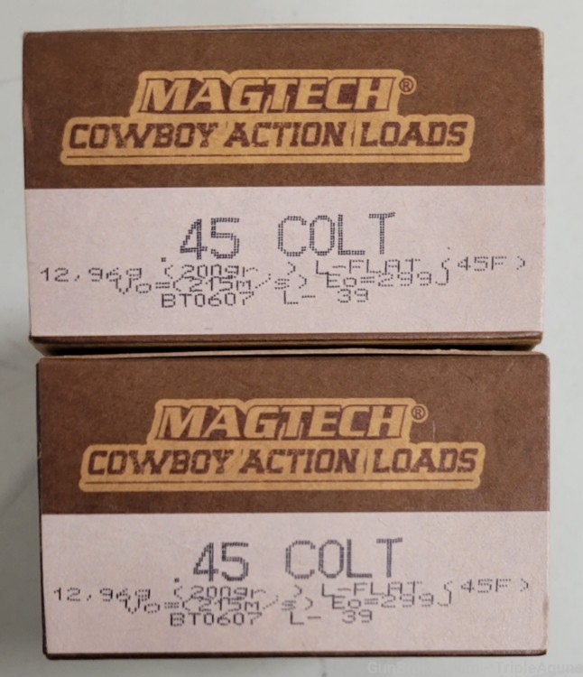 Magtech 45lc 45 Colt long colt 200gr cowboy action load box of 100rds-img-0