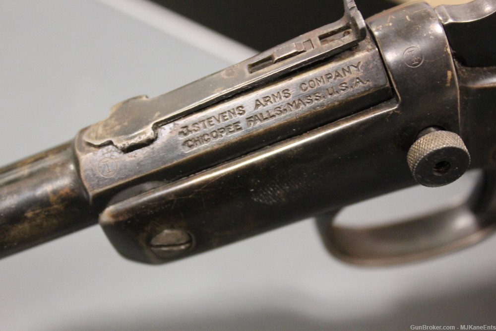 Vintage Stevens Arms mod 35 Offhand target single shot .22LR pistol!-img-12