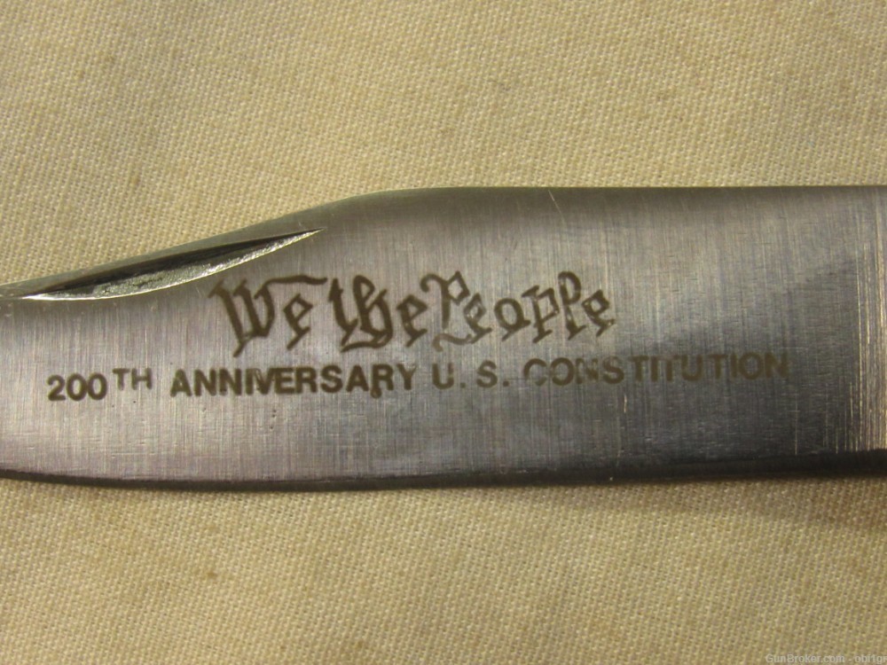 U.S. Constitution 1787 Bicentennial 1987 Commemorative Folding Knife-img-3