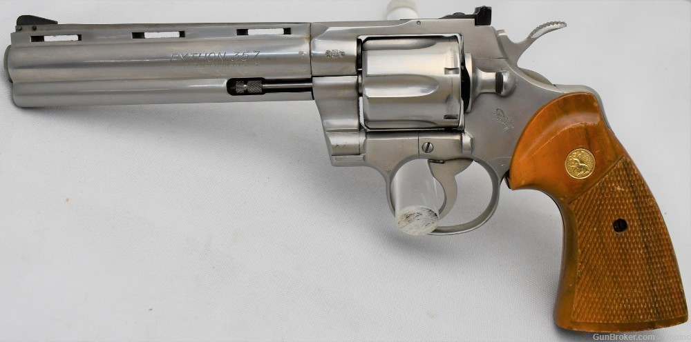 Colt Python 6" Stainless Boxed 1984 -img-1