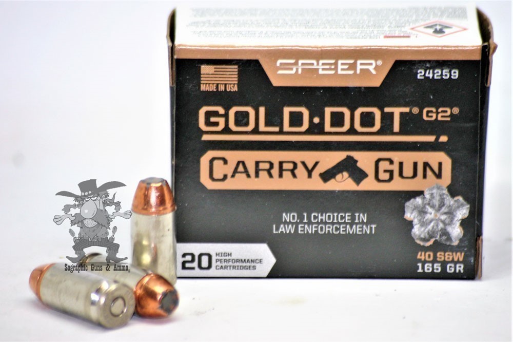 40 S&W SPEER GOLD DOT CARRY GUN Personal Protection 40s&w 165 Gr JHP 20rds-img-0