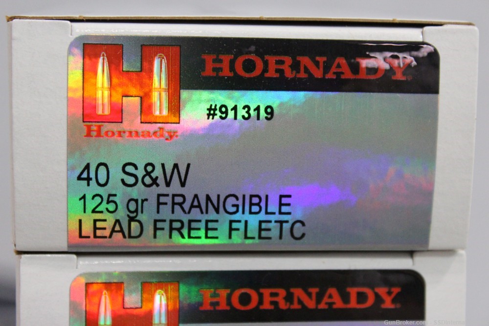 Hornady 40S&W Frangible 91319 DL & Adult Signature Required!-img-1