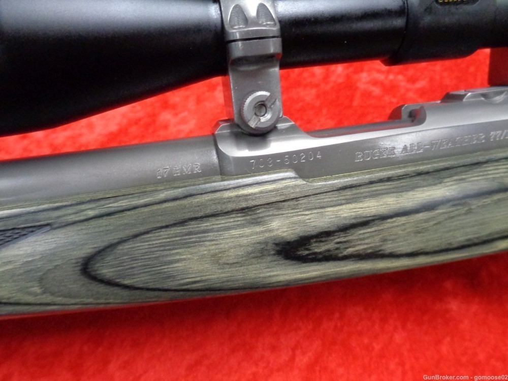 Ruger 77/17 All Weather GREEN Laminate Stock 17 HMR Nikon VX Scope WE TRADE-img-14