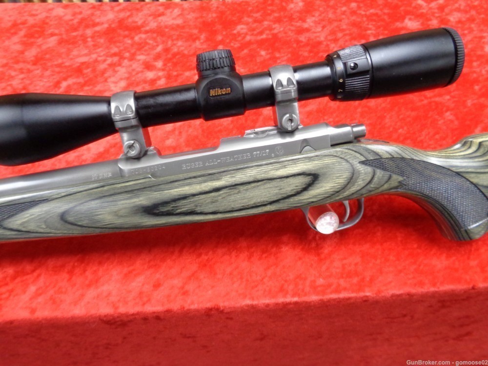 Ruger 77/17 All Weather GREEN Laminate Stock 17 HMR Nikon VX Scope WE TRADE-img-17