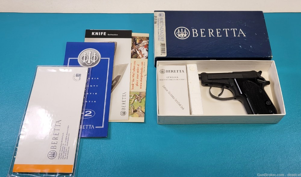 Beretta Model 21A Bobcat Semi Auto Pistol .22 LR Matte in Box Paperwork-img-0