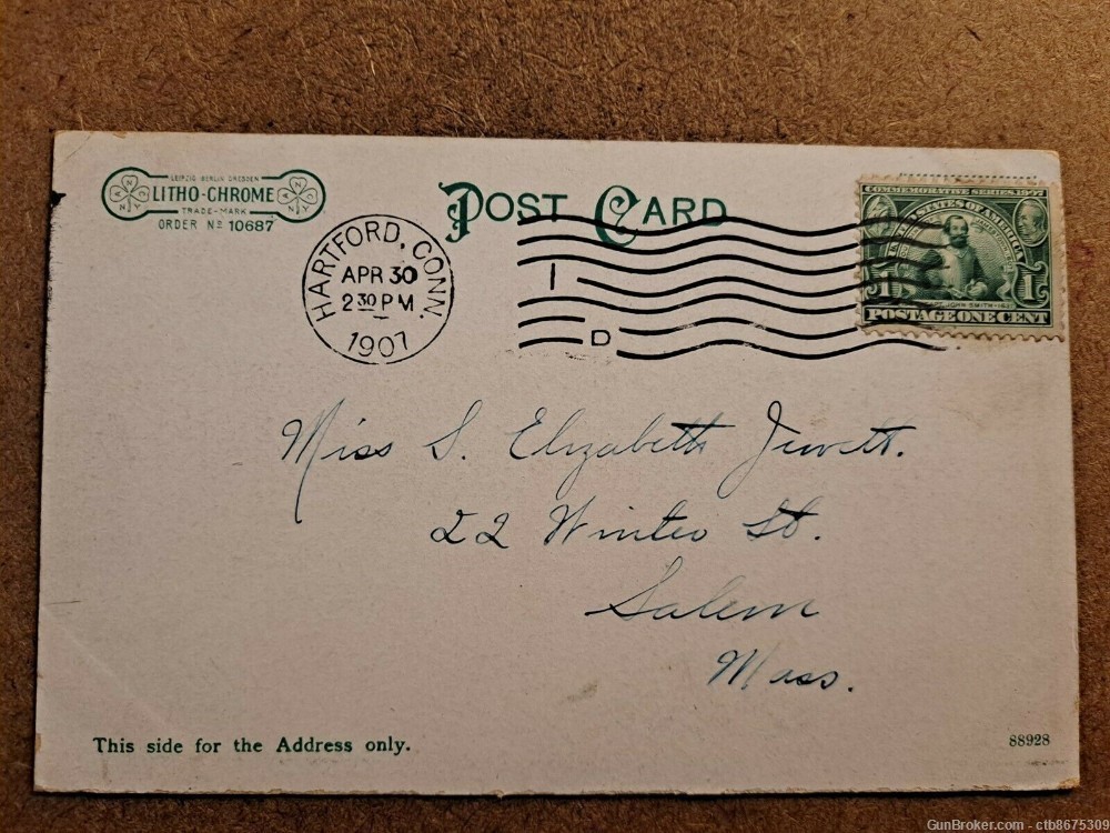 Sam Colt House Post Card 1907-img-1