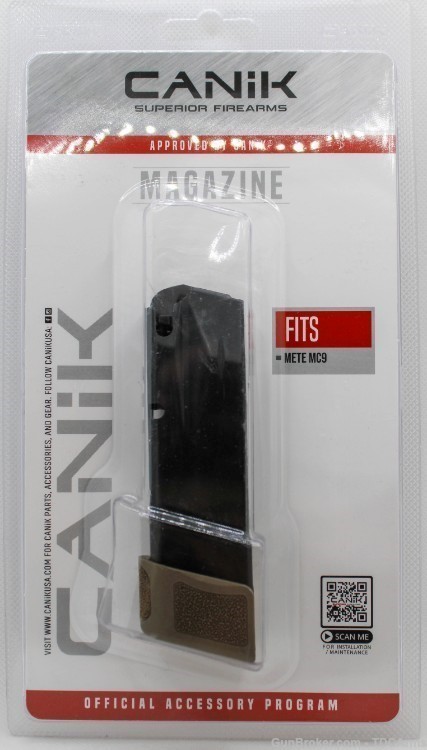 Canik 15rd Mag for METE MC9 Canik Pistol MC9-9mm 15 Round Mag Canik- FDE-img-0