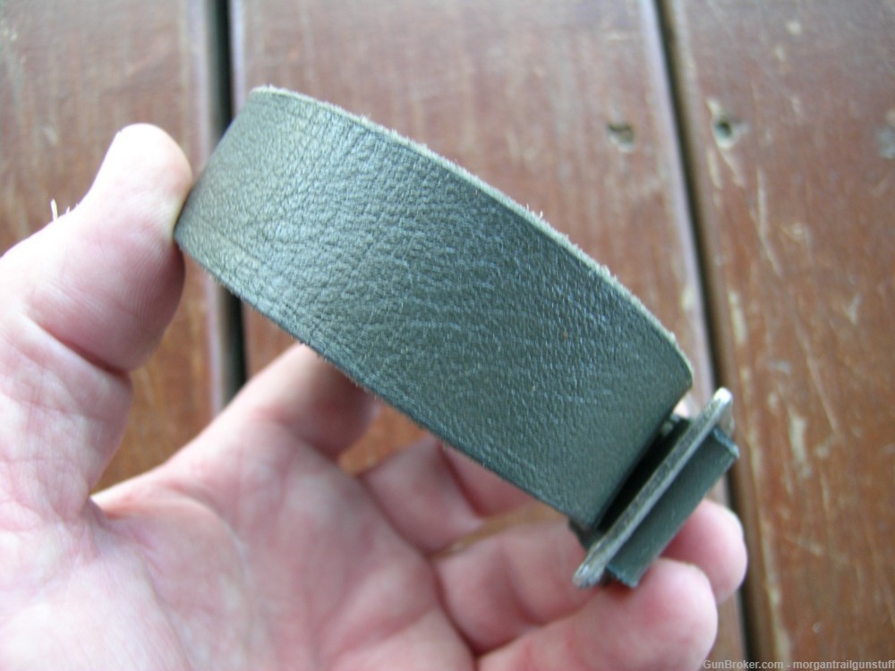 Original Finnish Mosin Nagant Green Leather Sling SA Marked-img-5