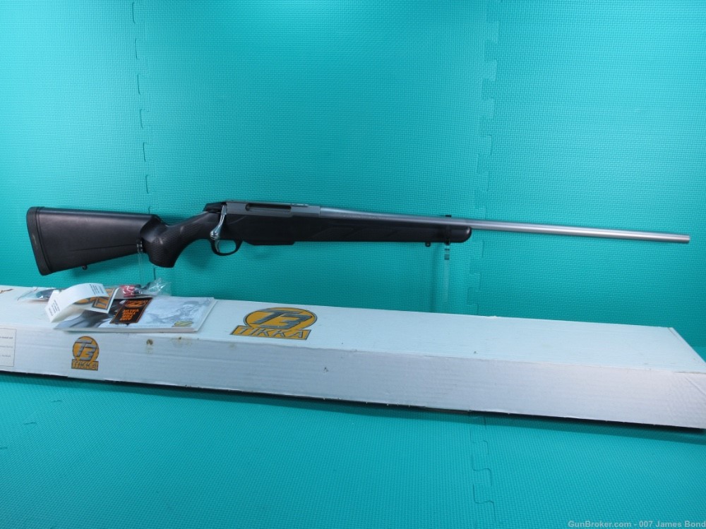 Tikka T3 Stainless Finish Black Synthetic 300 WSM in Factory Box Very Nice-img-0