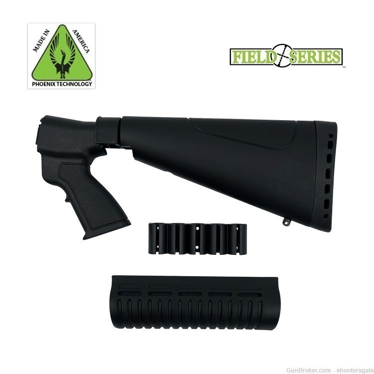 Remington 870 12ga Pistol Grip Sporter Recoil Buttstock w/ Forend - Black-img-0