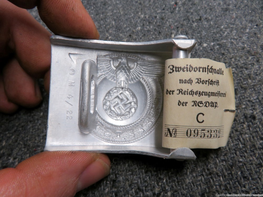 GERMAN WWII SA WEHRMANNSCHAFT BELT BUCKLE UNISSUED w/ RZM PAPER TAG (RARE)-img-4