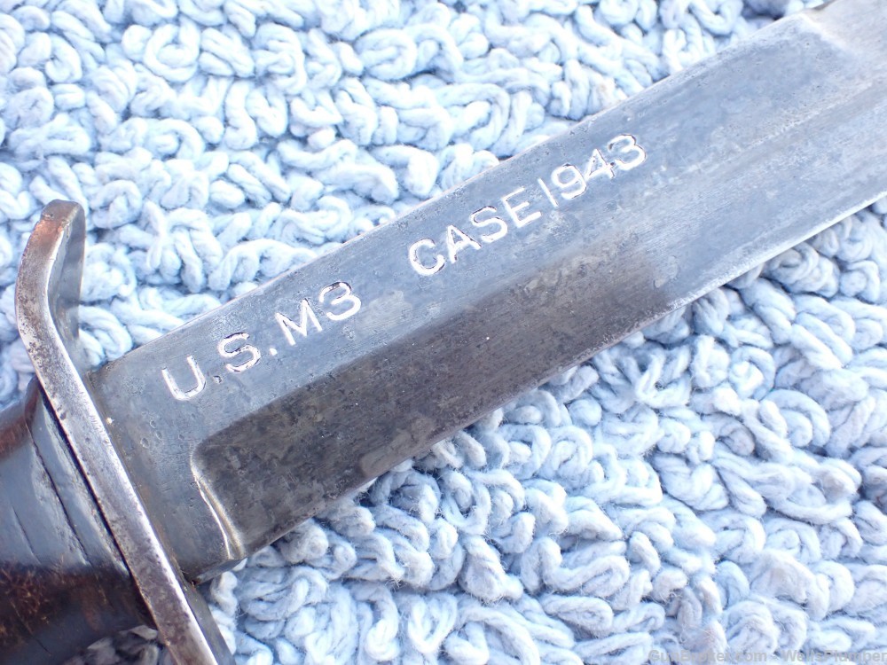 US WWII CASE 1943 M3 BLADE MARKED FIGHTING KNIFE WITH M6 MILSCO SCABBARD-img-24
