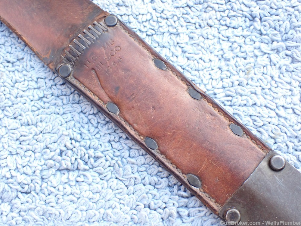 US WWII CASE 1943 M3 BLADE MARKED FIGHTING KNIFE WITH M6 MILSCO SCABBARD-img-33