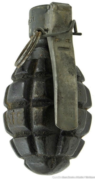 FRENCH WWII MOD F-1 GRENADE HE-FRAG DATED 1940 INERT-img-2