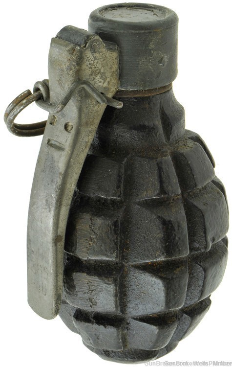 FRENCH WWII MOD F-1 GRENADE HE-FRAG DATED 1940 INERT-img-1