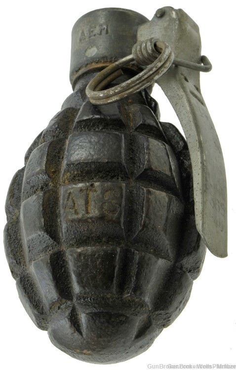 FRENCH WWII MOD F-1 GRENADE HE-FRAG DATED 1940 INERT-img-3