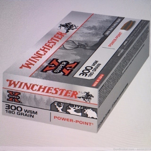 20 Rounds Winchester .300 WSM "180 GRAIN" Power- Point  FACTORY NEW!-img-1