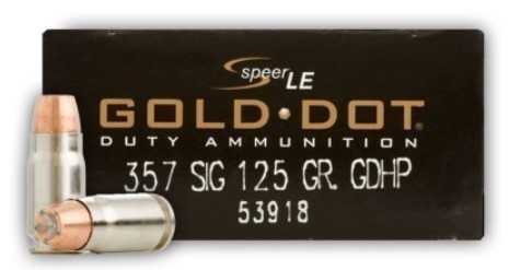 250rds Speer LE Gold Dot™ .357 SIG 125gr JHP GDHP 53918 + FAST SHIPPING-img-1