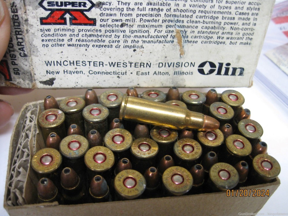 RARE Now 256 Win Mag White Super-X Box 50 rnds 60 gr HP Ammo; more avail-img-4