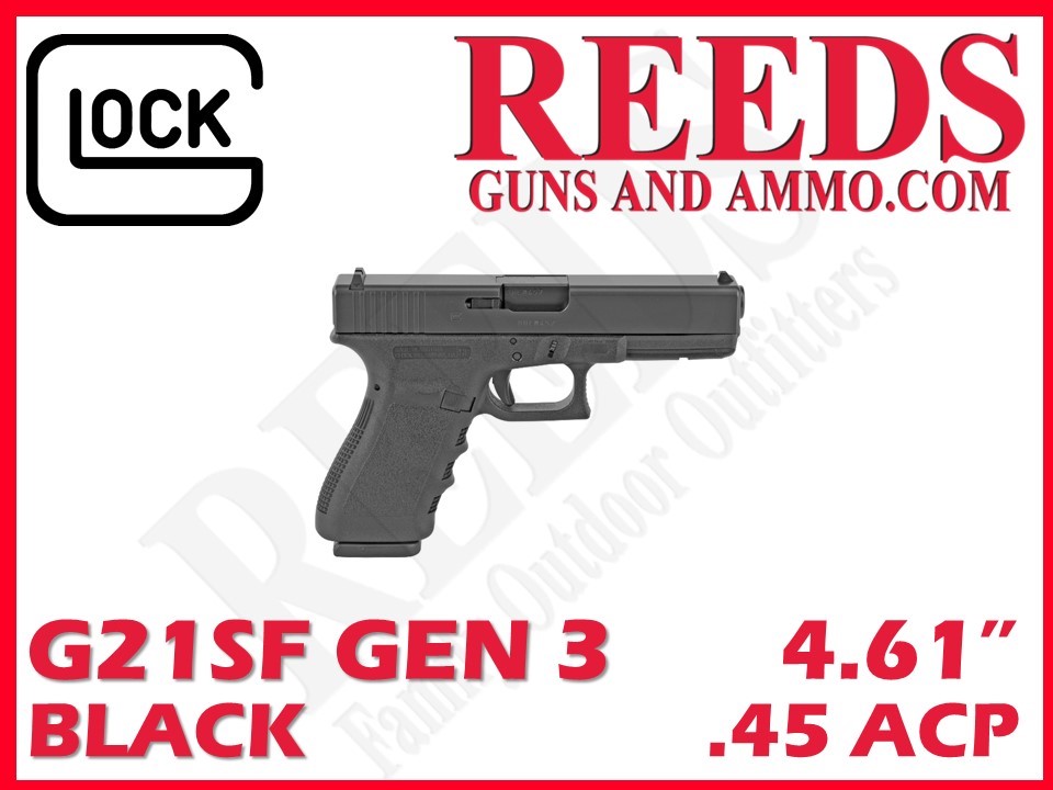 Glock 21SF Gen 3 Black 45 ACP 4.61in 2-10Rd Mags PF2150201-img-0
