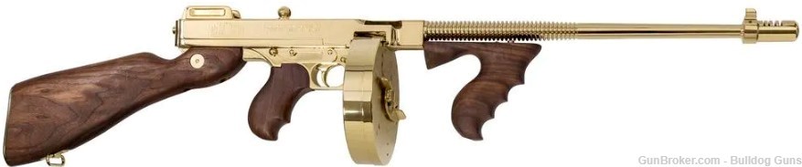 Auto Ordnance 1927A-1 Deluxe 45 ACP Titanium Gold Tommy Gun Thompson 1927-img-0