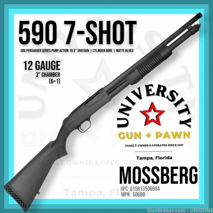 MOSSBERG 590 7 Shot Persuader 015813506984 50698-img-0