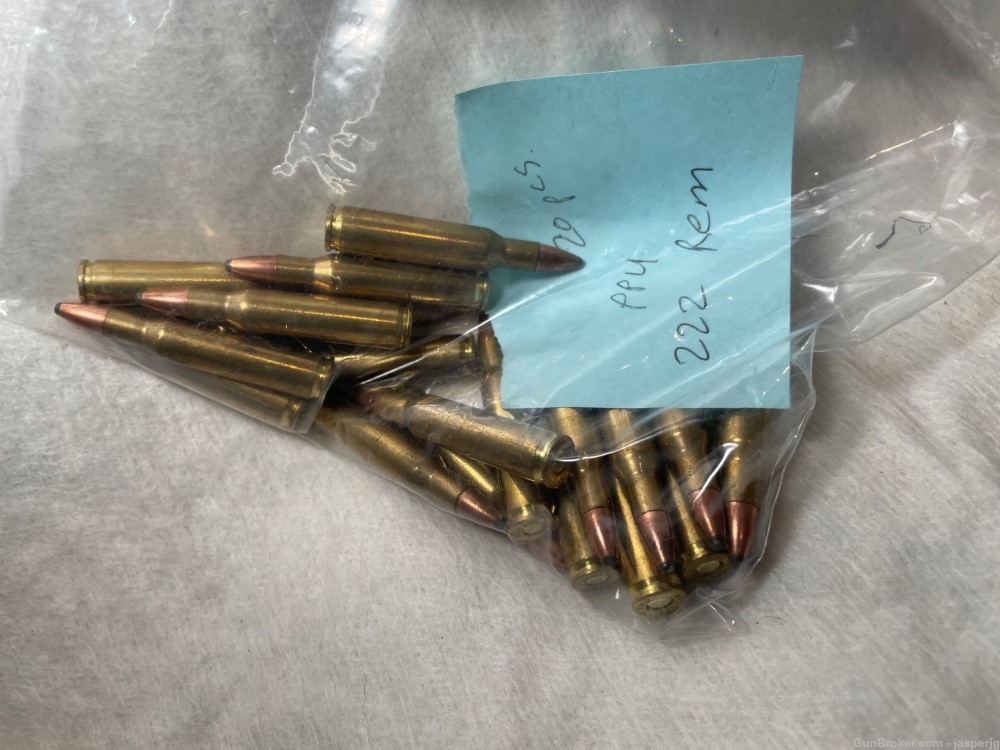 20 rounds of 222 Remington ammunition.-img-0
