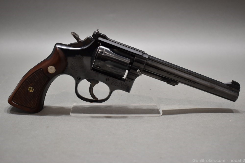 Nice Smith & Wesson Model 17 Double Action Revolver 22 LR 6" 1959 C&R-img-0