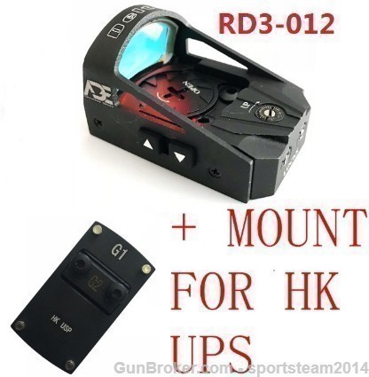 RD3-012 RED Dot reflex Sight +G1 mounting Plate for HK USP pistol 6 MOA-img-0