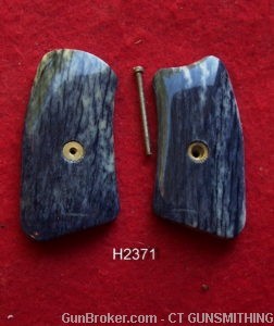 Stabilized Blue Giraffe Bone Grip inserts for the Ruger SP101 Models nice!-img-0