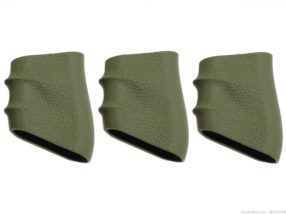 3pcs Green Universal Silicone Tactical Grips Sleeves for Full Size Pistols-img-0