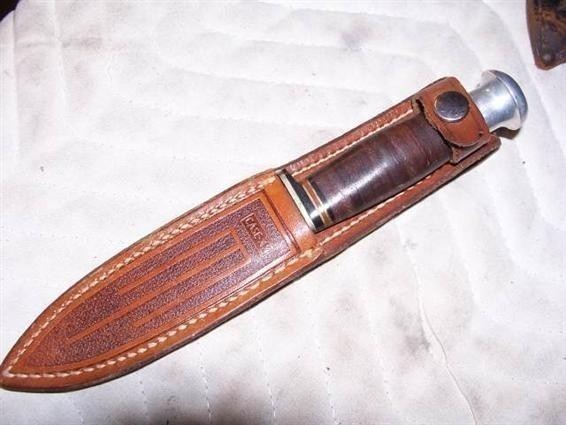 Early Case Sheath Knife--w/Block letter Tang-img-3