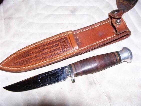 Early Case Sheath Knife--w/Block letter Tang-img-0