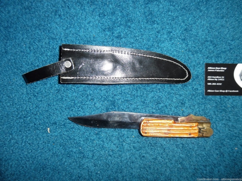 large king cobra pakistan vintage folding knife with sheath-img-2