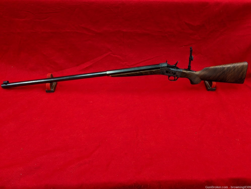Engraved- PEDERSOLI Creedmoor Rifle CO 45/70 Rolling Block Rifle-img-12